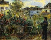 Pierre Renoir Monet Painting in his Garden oil on canvas